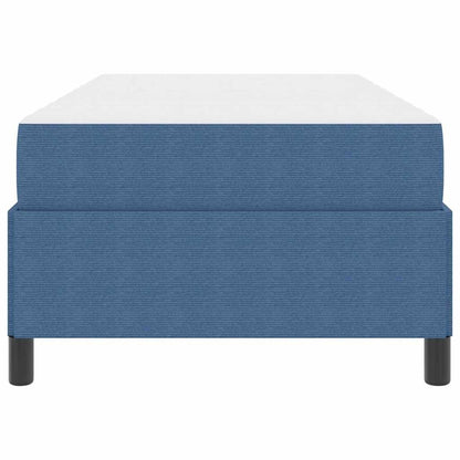 Struttura del letto con materasso Blu 90 x 190 cm Tessuto