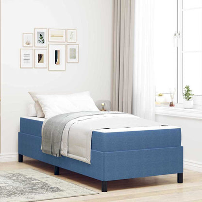 Struttura del letto con materasso Blu 90 x 200 cm Tessuto