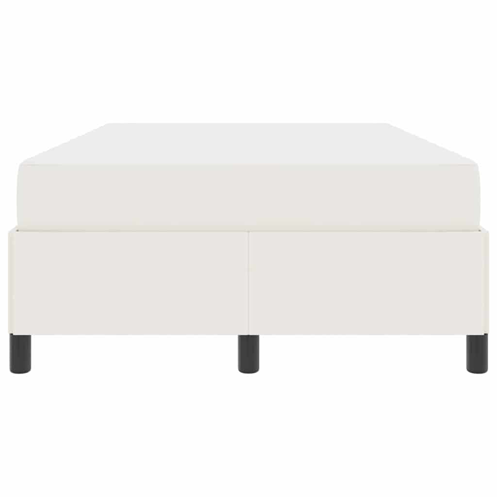 Struttura del letto con materasso Crema 120 x 190 cm Tessuto