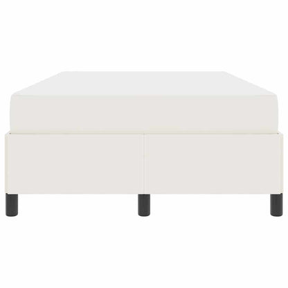 Struttura del letto con materasso Crema 120 x 190 cm Tessuto