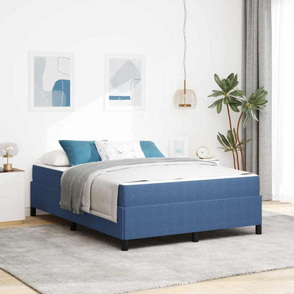 Struttura del letto con materasso Blu 140 x 190 cm Tessuto