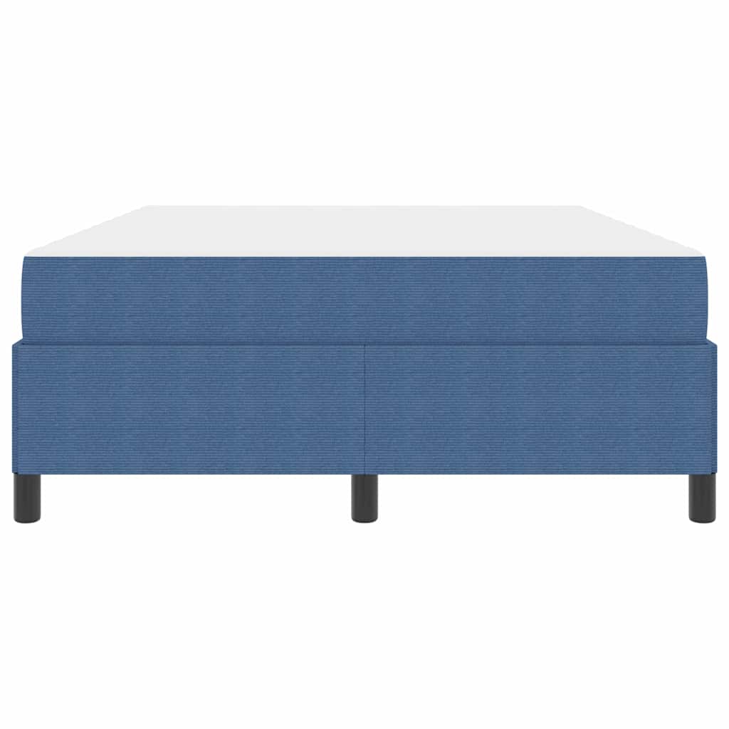 Struttura del letto con materasso Blu 140 x 190 cm Tessuto
