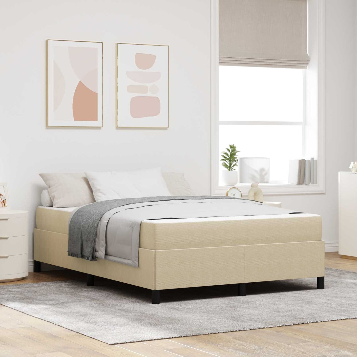 Struttura del letto Grigio Verde Chiaro 140 x 200 cm Tessuto