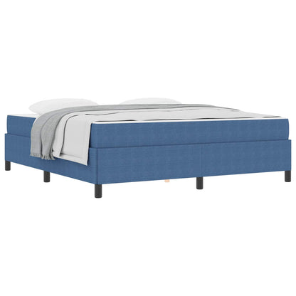 Struttura del letto con materasso Blu 180 x 200 cm Tessuto