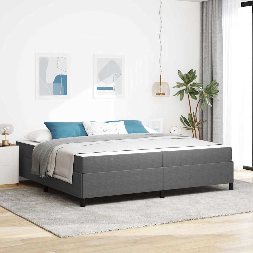 Struttura del letto Grigio chiaro 200 x 200 cm Tessuto