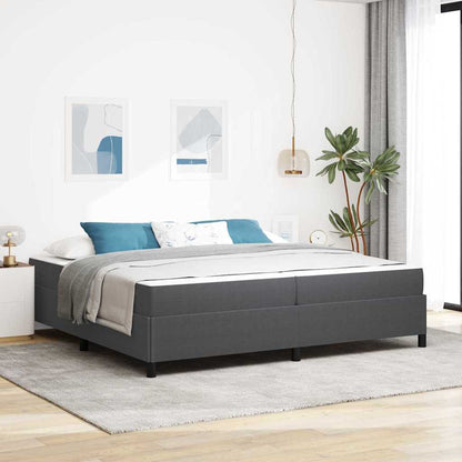 Struttura del letto Grigio scuro 200 x 200 cm Tessuto