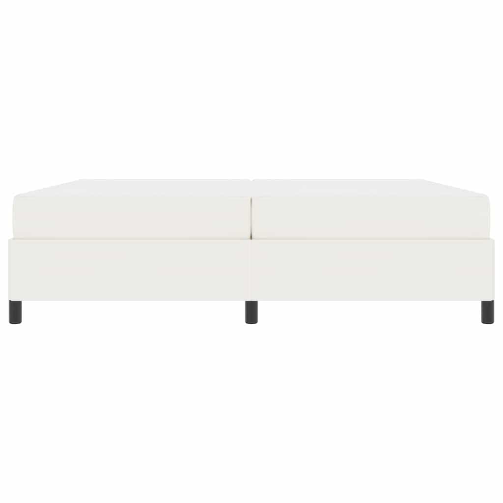 Struttura del letto con materasso Crema 200 x 200 cm Tessuto