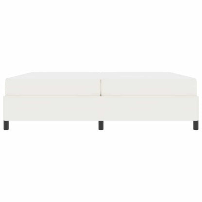 Struttura del letto con materasso Crema 200 x 200 cm Tessuto