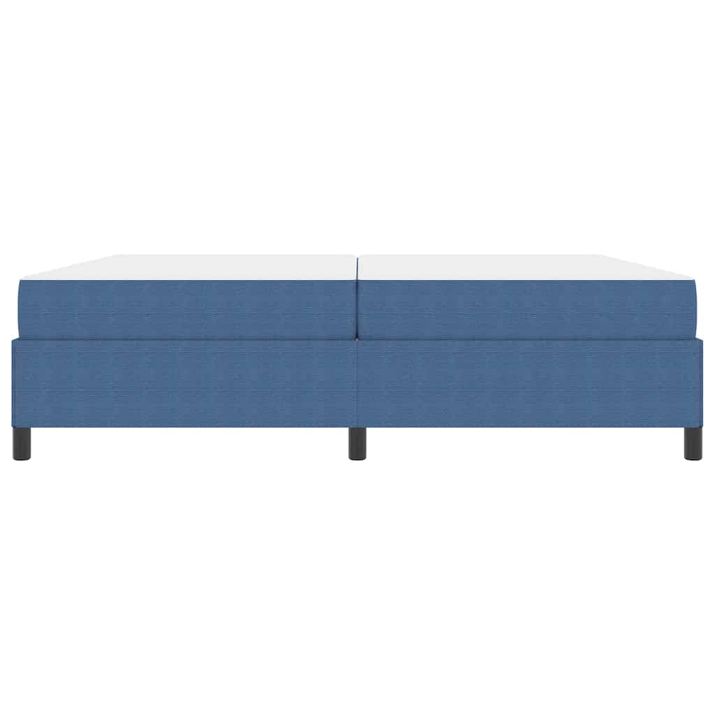 Struttura del letto con materasso Blu 200 x 200 cm Tessuto