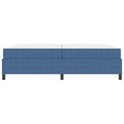 Struttura del letto con materasso Blu 200 x 200 cm Tessuto