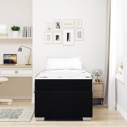 Struttura del letto con materasso Nero 80 x 200 cm Tessuto