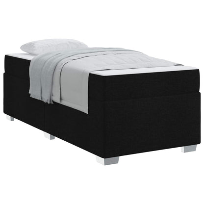 Struttura del letto con materasso Nero 80 x 200 cm Tessuto