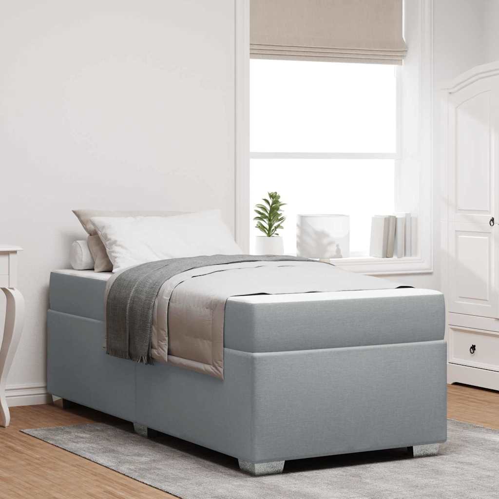 Struttura del letto Grigio chiaro 90 x 190 cm Tessuto