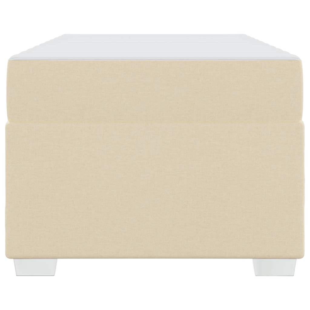 Struttura del letto con materasso Crema 90 x 200 cm Tessuto