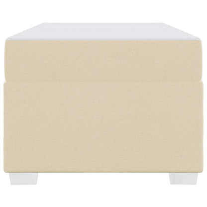 Struttura del letto con materasso Crema 100 x 200 cm Tessuto