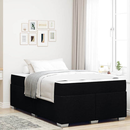 Struttura del letto con materasso Nero 120 x 190 cm Tessuto