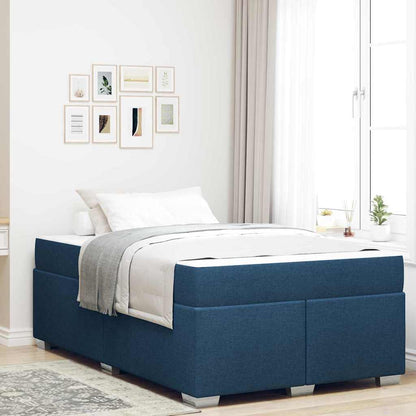 Struttura del letto con materasso Blu 120 x 200 cm Tessuto