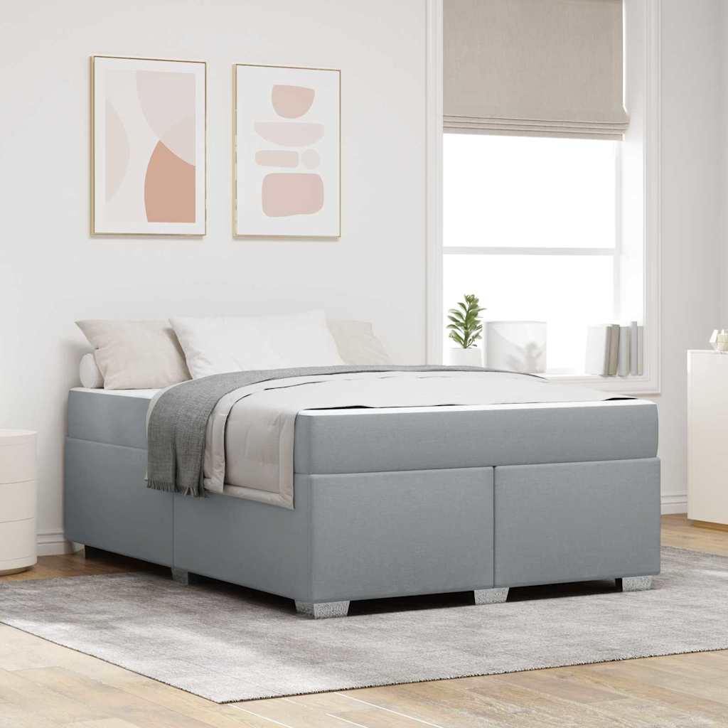 Struttura del letto Grigio chiaro 140 x 200 cm Tessuto