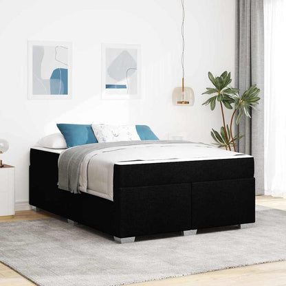 Struttura del letto con materasso Nero 140 x 200 cm Tessuto