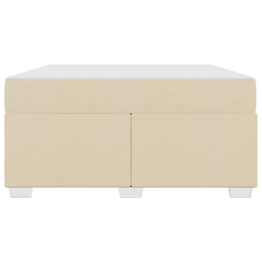 Struttura del letto con materasso Crema 140 x 200 cm Tessuto