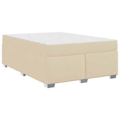 Struttura del letto con materasso Crema 160 x 200 cm Tessuto