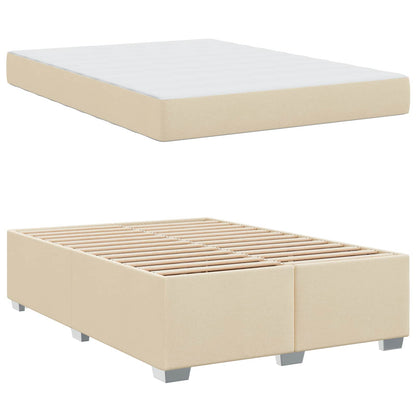 Struttura del letto con materasso Crema 160 x 200 cm Tessuto
