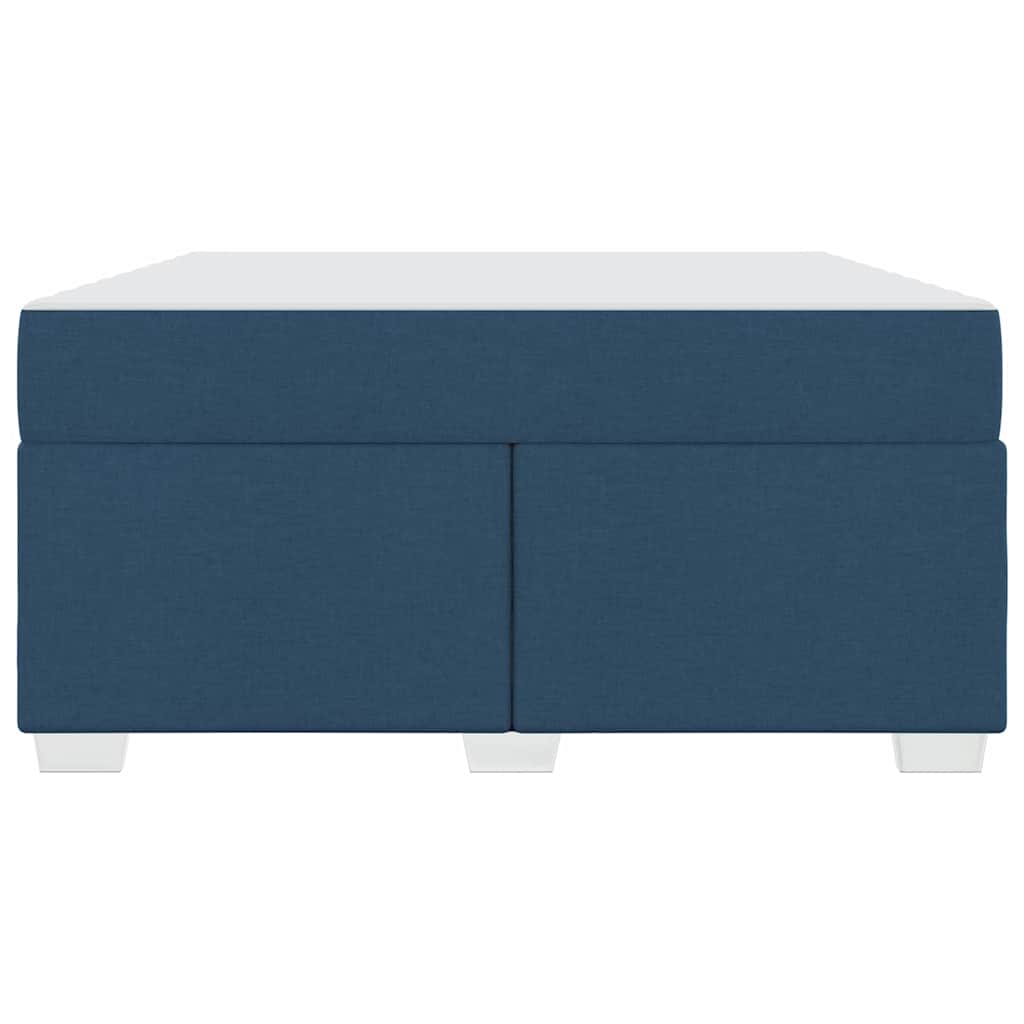 Struttura del letto con materasso Blu 160 x 200 cm Tessuto