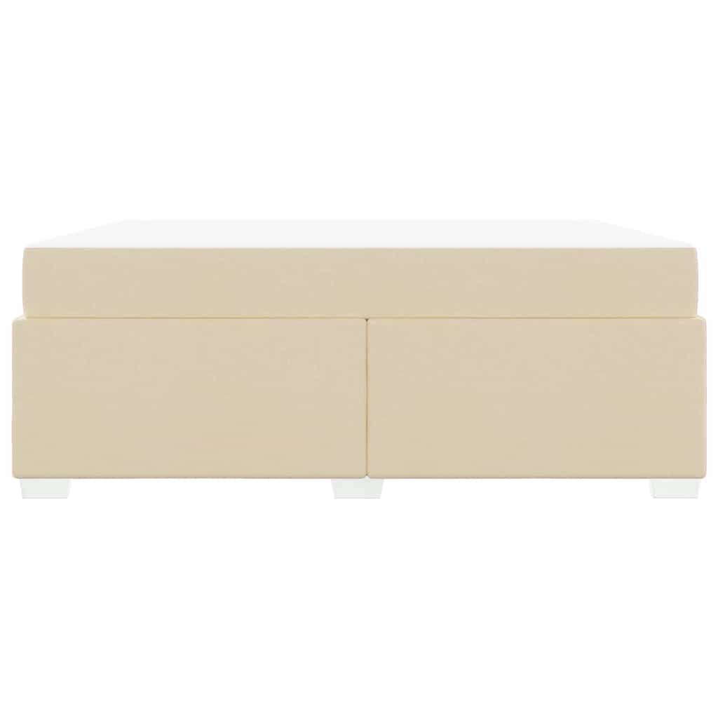 Struttura del letto con materasso Crema 180 x 200 cm Tessuto