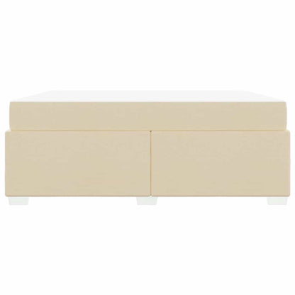 Struttura del letto con materasso Crema 180 x 200 cm Tessuto