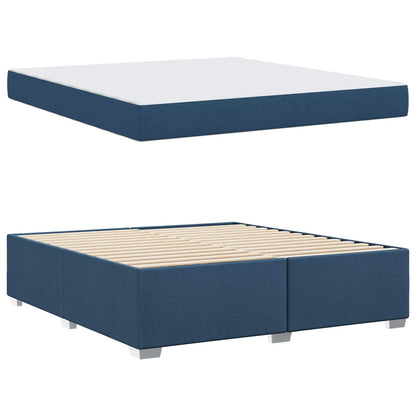 Struttura del letto con materasso Blu 180 x 200 cm Tessuto