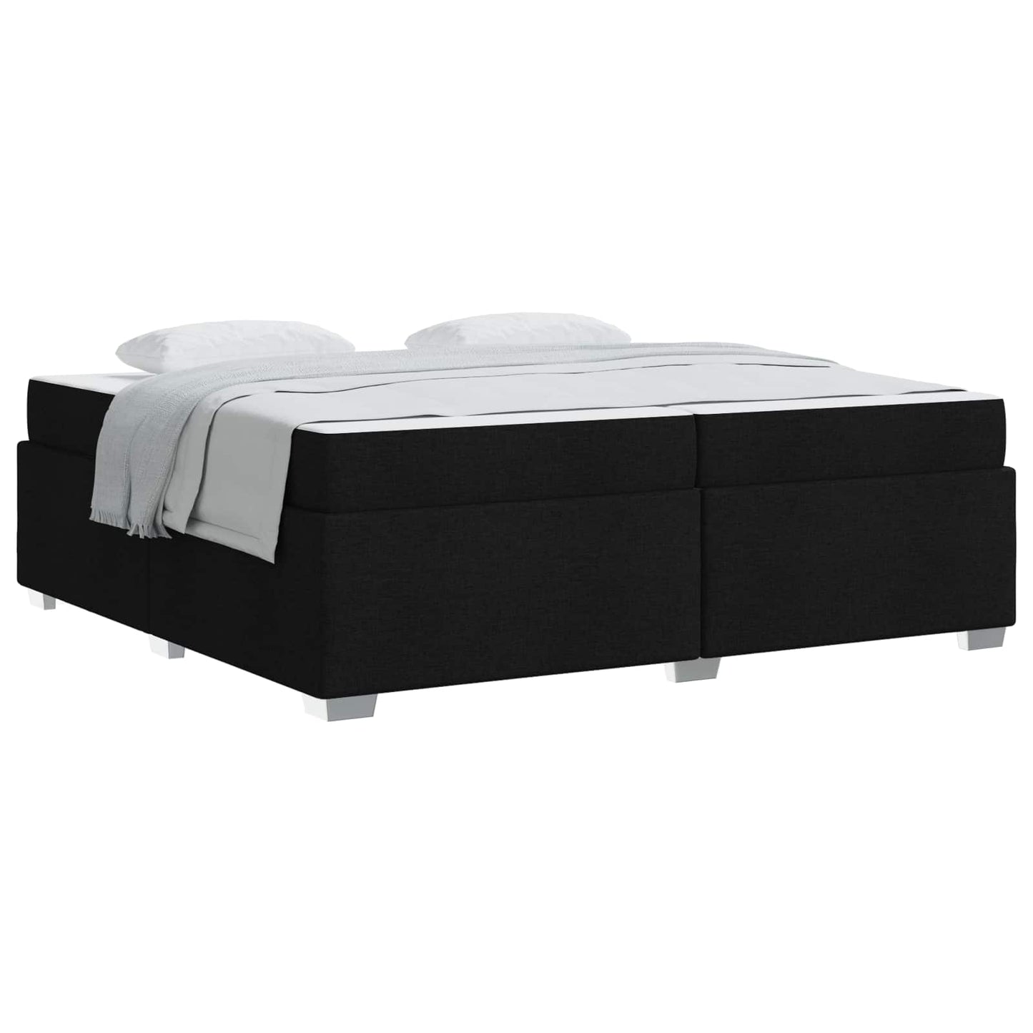 Struttura del letto con materasso Nero 200 x 200 cm Tessuto