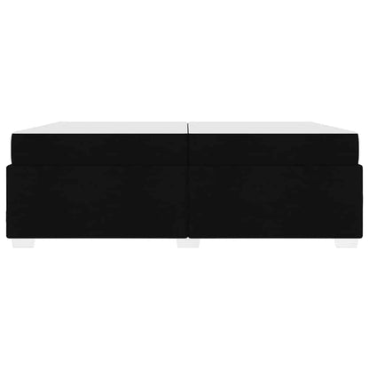 Struttura del letto con materasso Nero 200 x 200 cm Tessuto