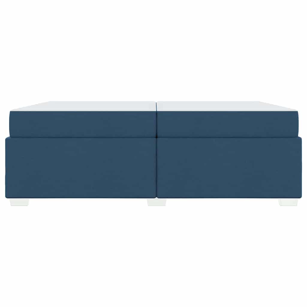 Struttura del letto con materasso Blu 200 x 200 cm Tessuto