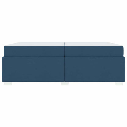 Struttura del letto con materasso Blu 200 x 200 cm Tessuto