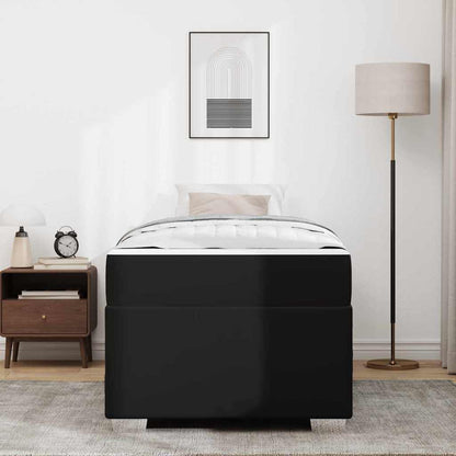 Struttura del letto con materasso Nero 80 x 200 cm Tessuto
