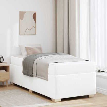Struttura del letto con materasso Bianco 80 x 200 cm Tessuto
