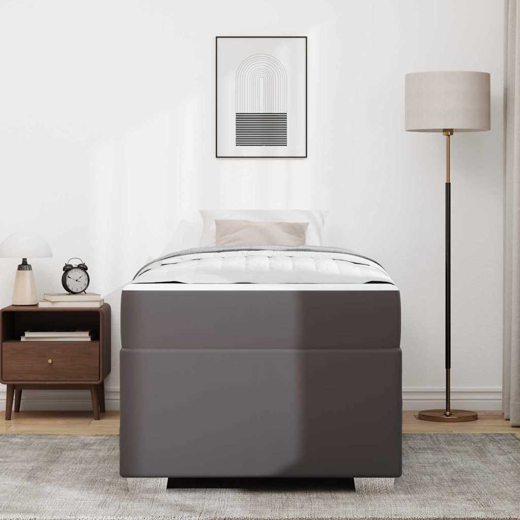 Struttura del letto con materasso Grigio 80 x 200 cm Tessuto