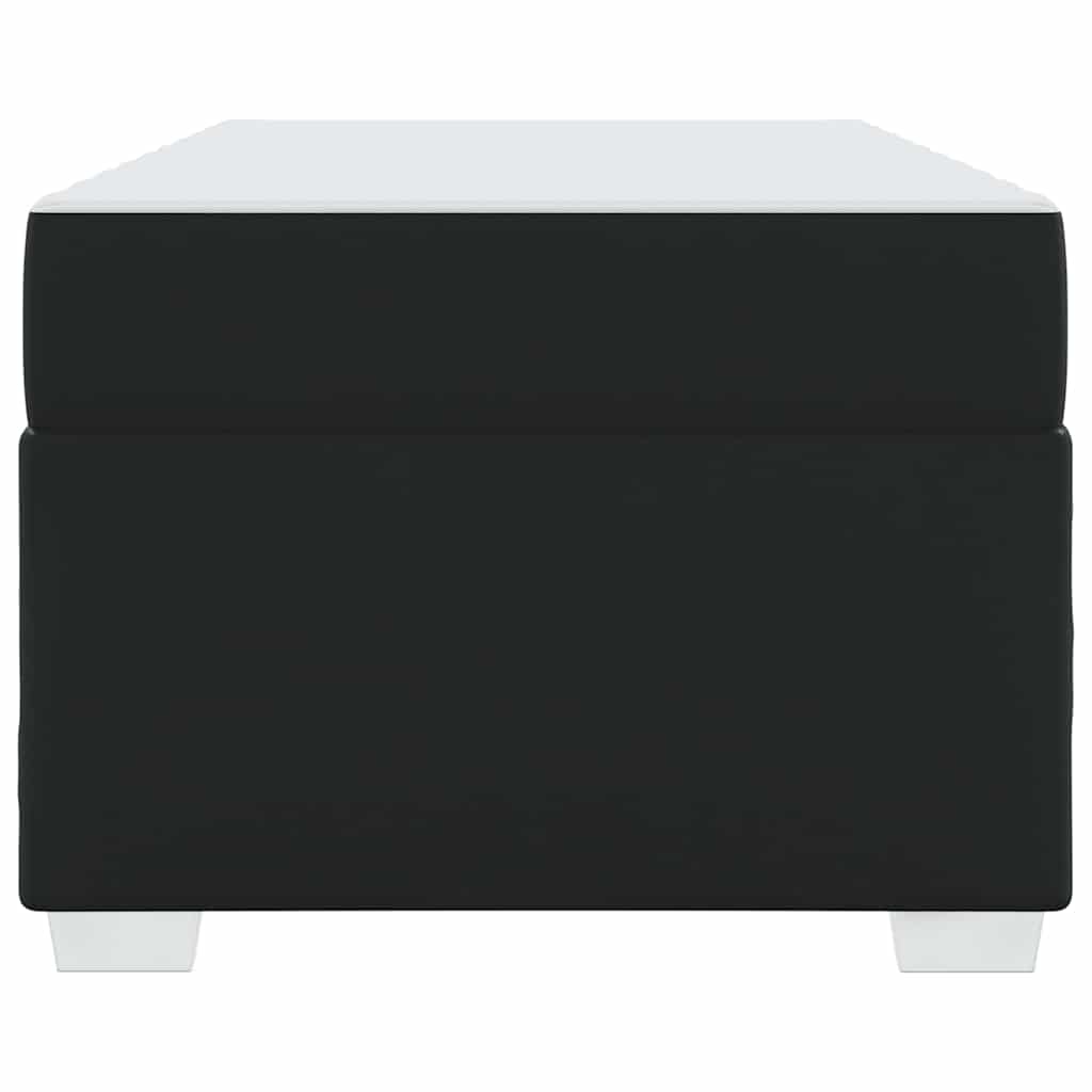 Struttura del letto con materasso Nero 90 x 190 cm Tessuto