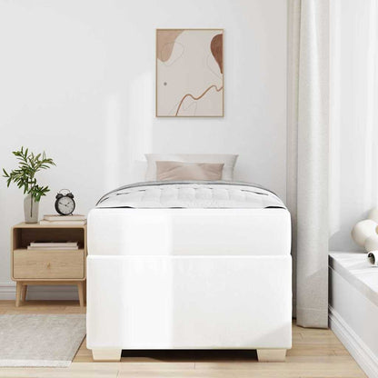 Struttura del letto con materasso Bianco 90 x 200 cm Tessuto