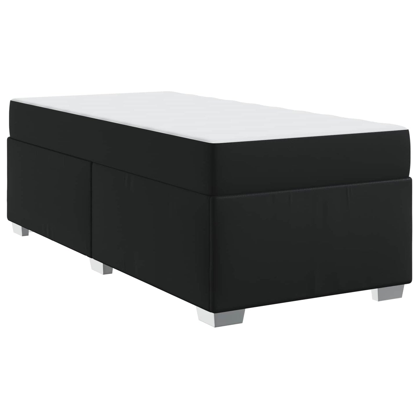 Struttura del letto con materasso Nero 100 x 200 cm Tessuto