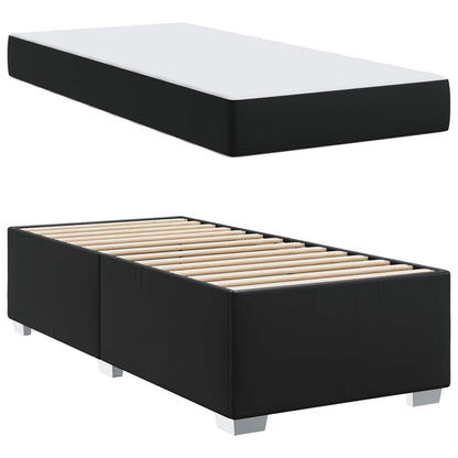 Struttura del letto con materasso Nero 100 x 200 cm Tessuto