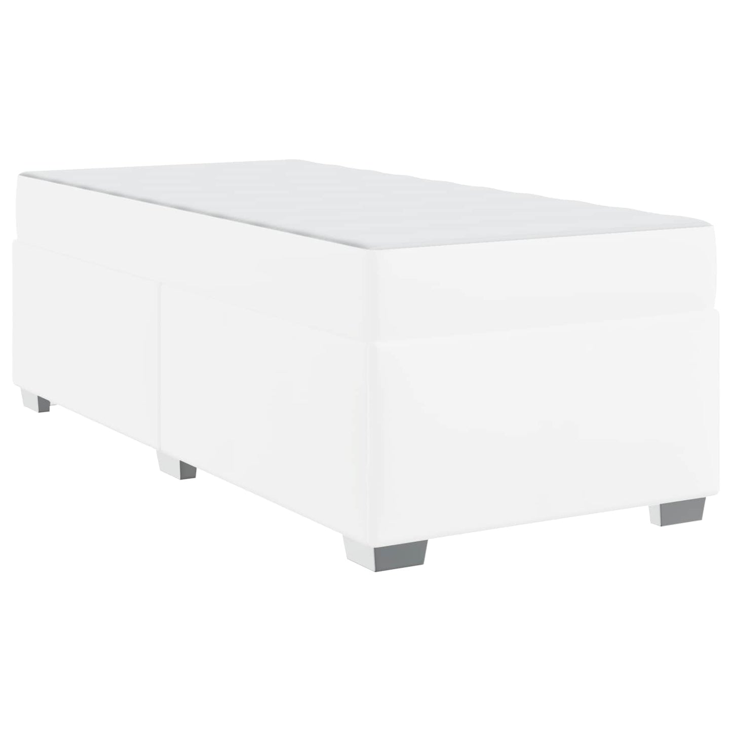 Struttura del letto con materasso Bianco 100 x 200 cm Tessuto