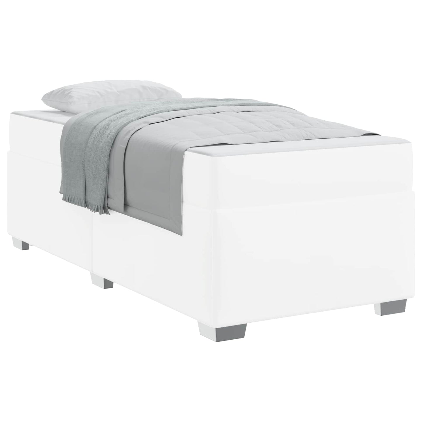Struttura del letto con materasso Bianco 100 x 200 cm Tessuto