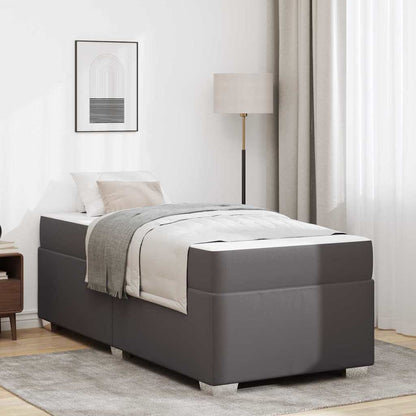 Struttura del letto con materasso Grigio 100 x 200 cm Tessuto