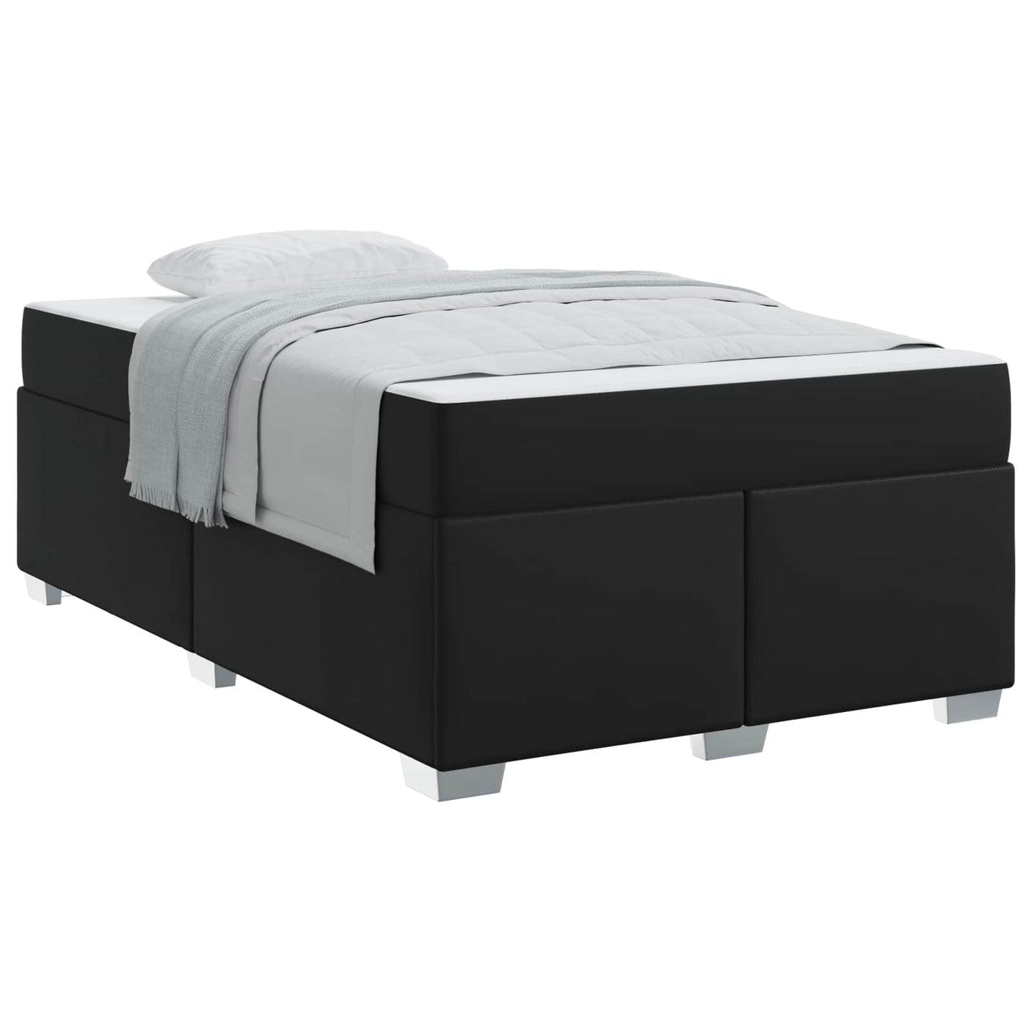 Struttura del letto con materasso Nero 120 x 190 cm Tessuto