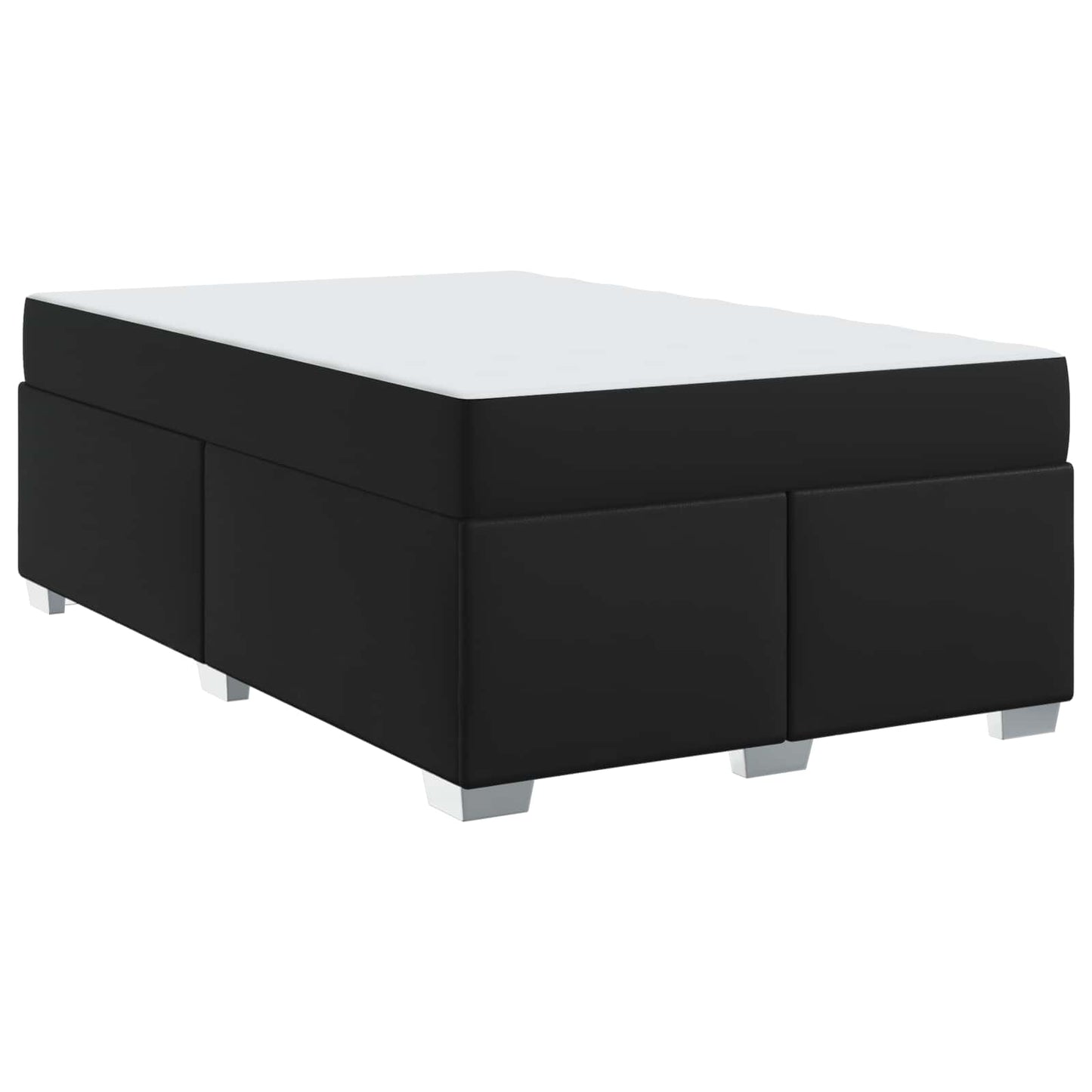 Struttura del letto con materasso Nero 120 x 200 cm Tessuto