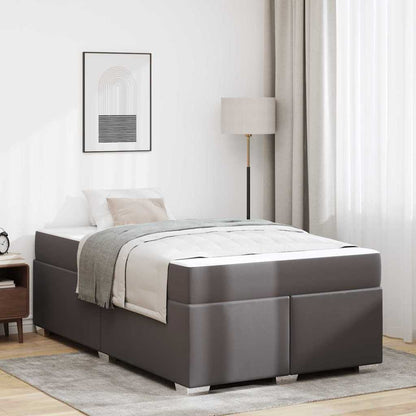 Struttura del letto con materasso Grigio 120 x 200 cm Tessuto