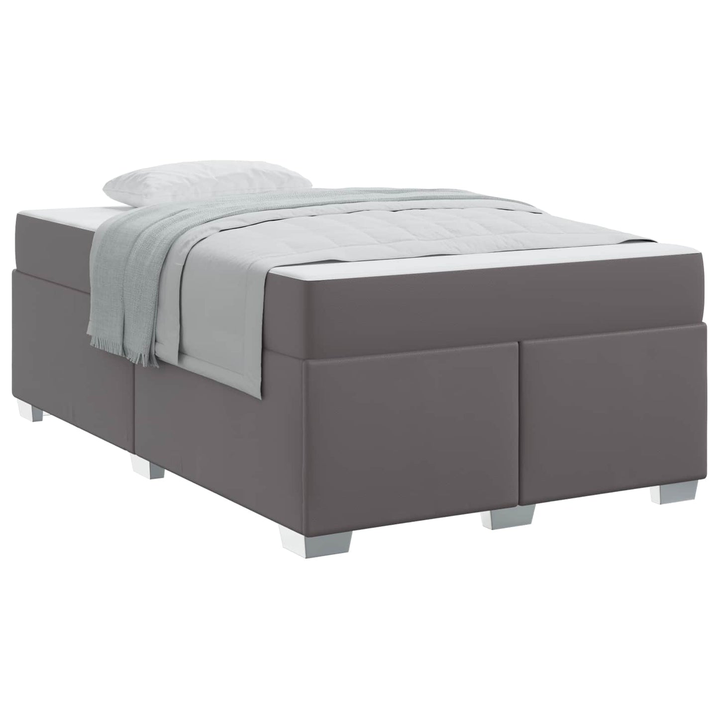 Struttura del letto con materasso Grigio 120 x 200 cm Tessuto