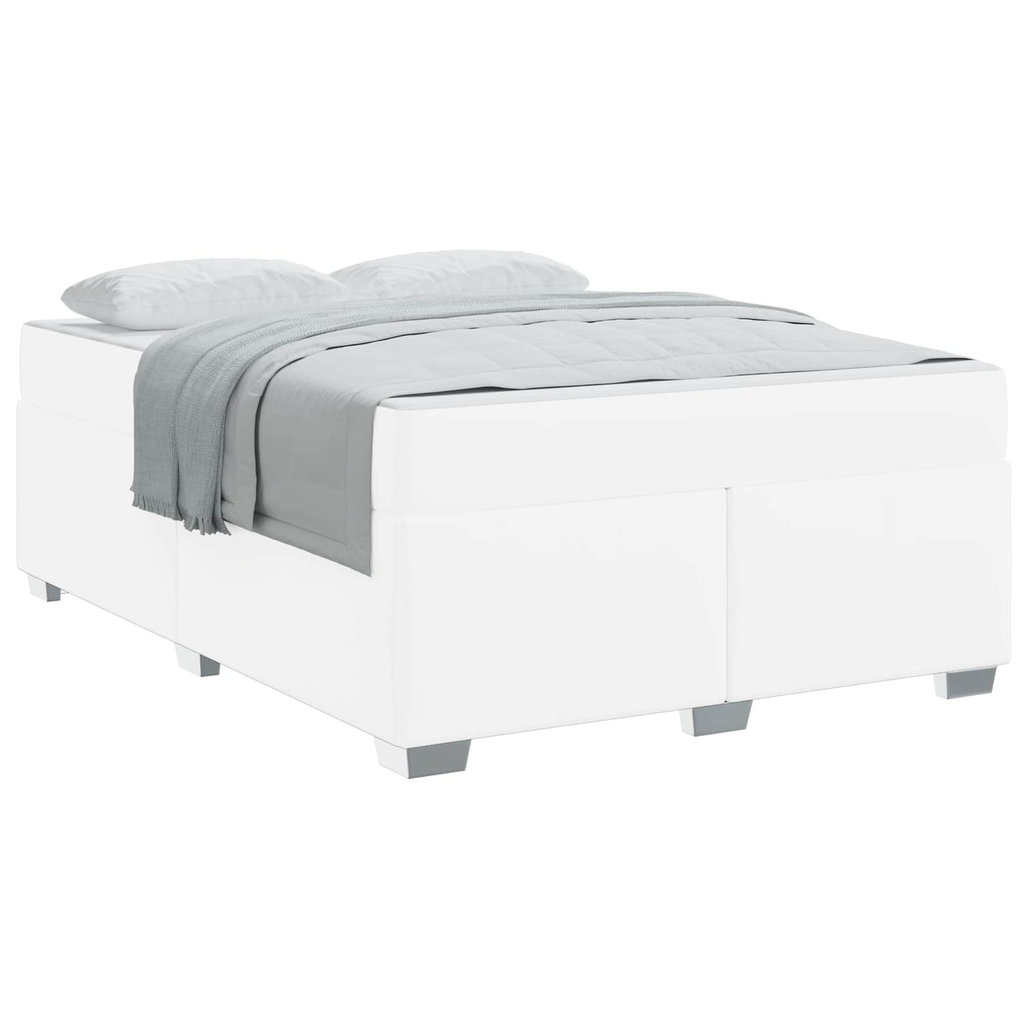 Struttura del letto con materasso Bianco 160 x 200 cm Tessuto