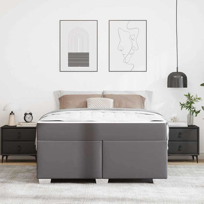 Struttura del letto con materasso Grigio 160 x 200 cm Tessuto